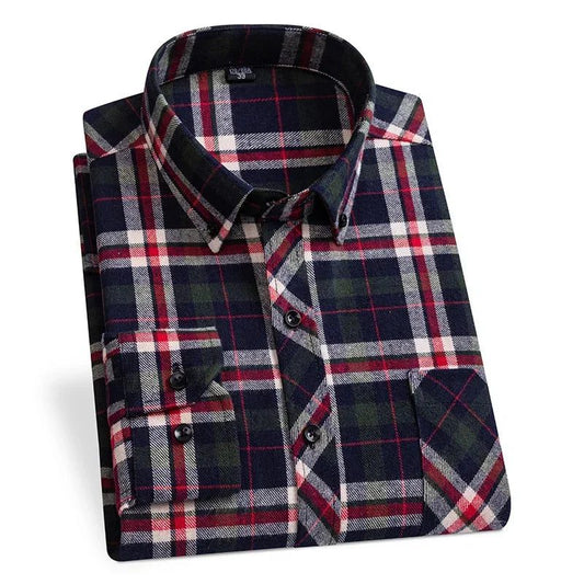 2024 Men's Plus Size Flannel Casual Shirts
