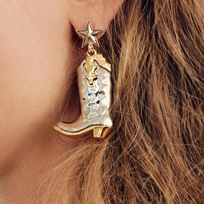 Vintage Cowboy Boot Earrings for Holiday Gifts