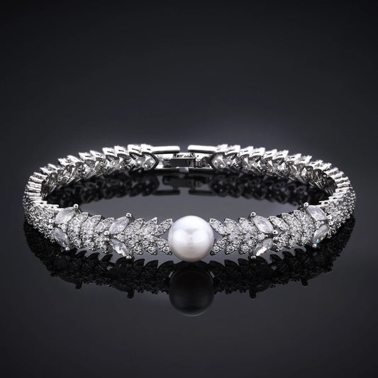 Elegant Pearl Jewelry Set for Weddings