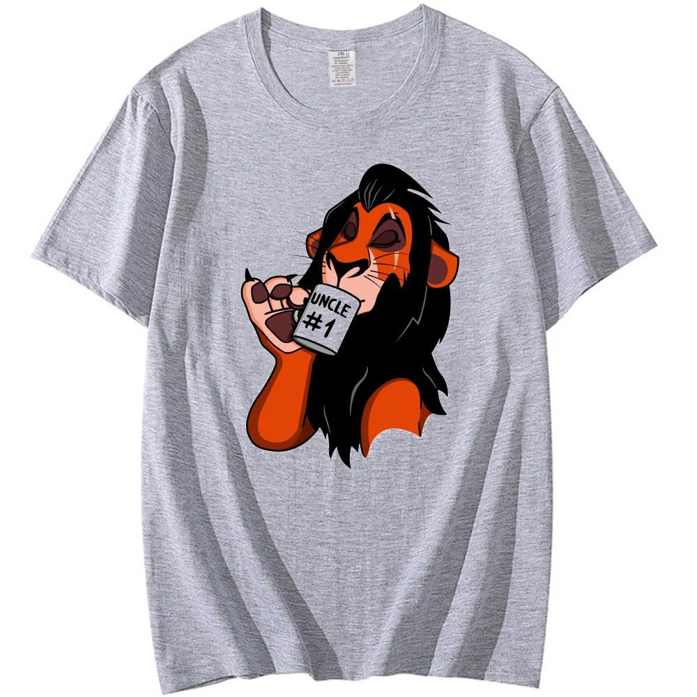 Men's Oversized Pocket T-Shirt with Lion Print