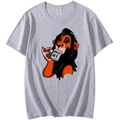 Men's Oversized Pocket T-Shirt with Lion Print