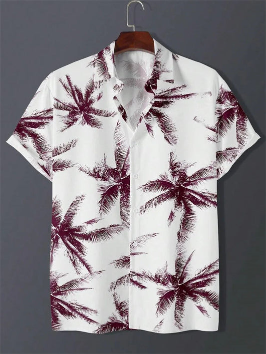 Men's 3D Printed Hawaiian Polo Shirt Summer