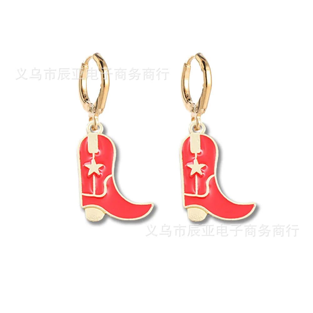 Trendy Western Cowboy Earrings for Beach Parties