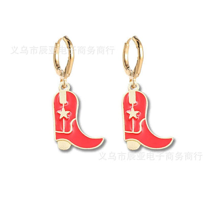 Trendy Western Cowboy Earrings for Beach Parties