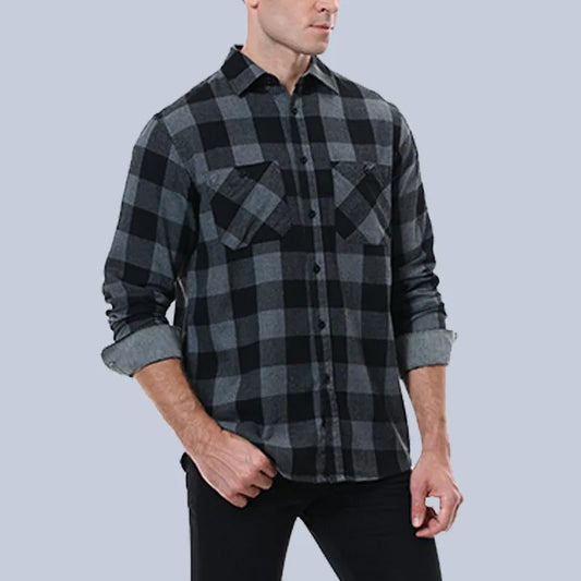 2023 Men's Casual Plaid Flannel Shirt