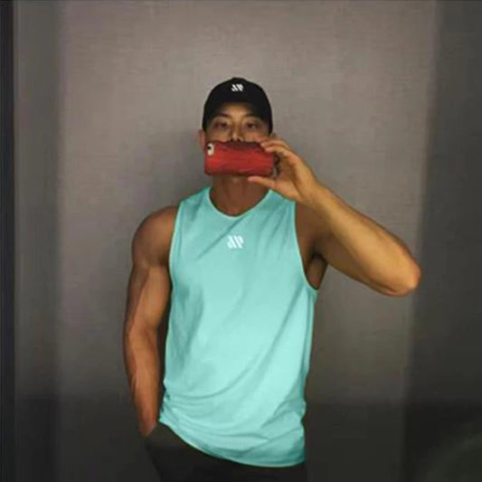 Men's Breathable Mesh Tank Top for Fitness