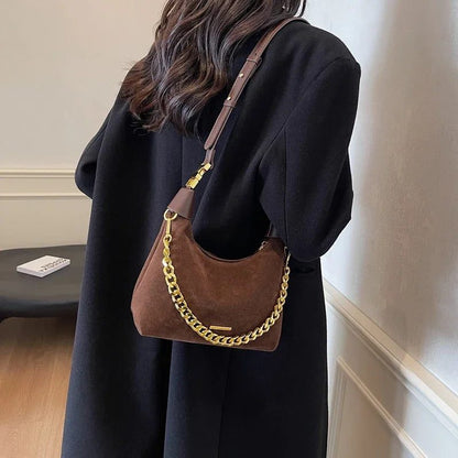 2024 Winter Y2K Faux Suede Shoulder Bag