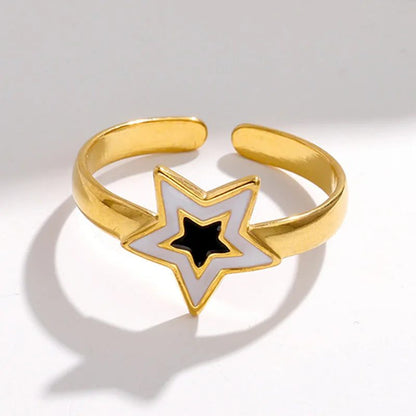 Waterproof Gold Color Stainless Steel Rings