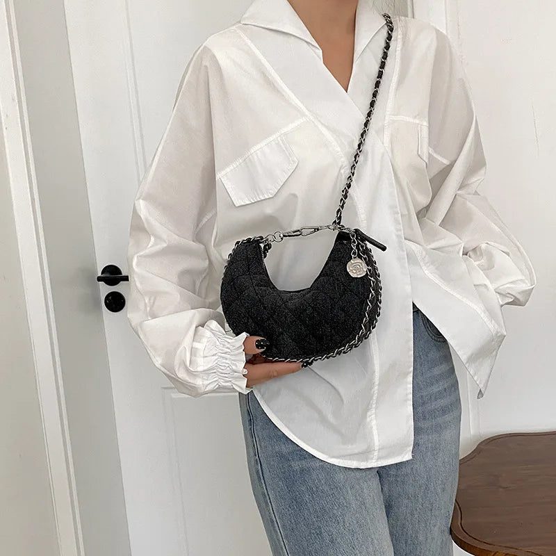 Chic Denim Crossbody Handbags for Women