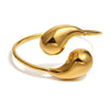 Waterproof 18K Gold Plated Cuff Bracelet