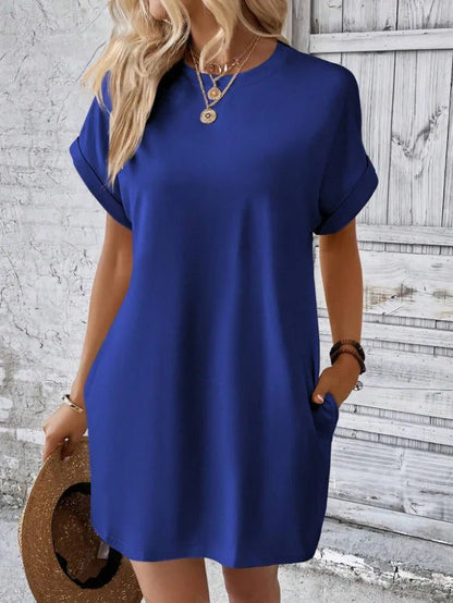 Chic Summer T-Shirt Dress with Pockets