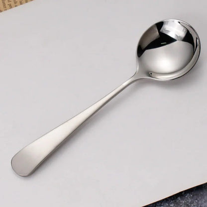 Elegant Retro Matte Stainless Steel Silver Spoon