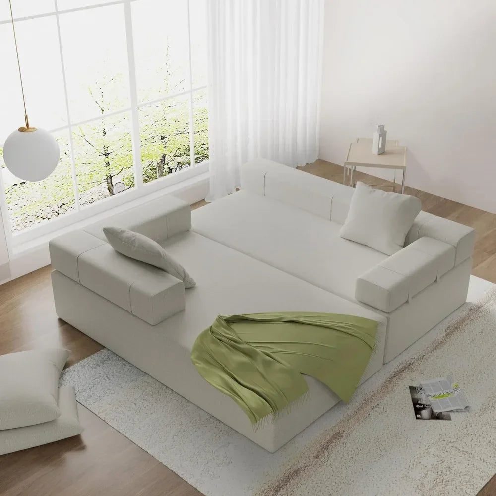 Modular Chenille Cloud Sofa for Living Room
