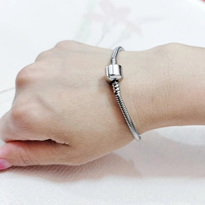 Waterproof Stainless Steel Unisex Snake Bone Bracelet