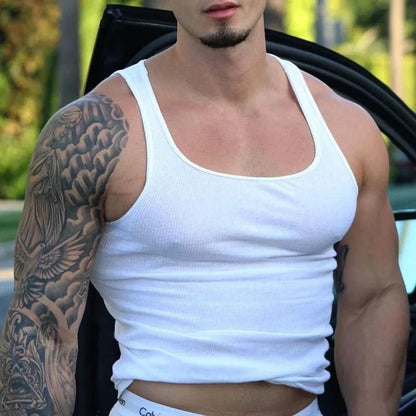 Men's Ribbed Tank Tops for Summer Sports