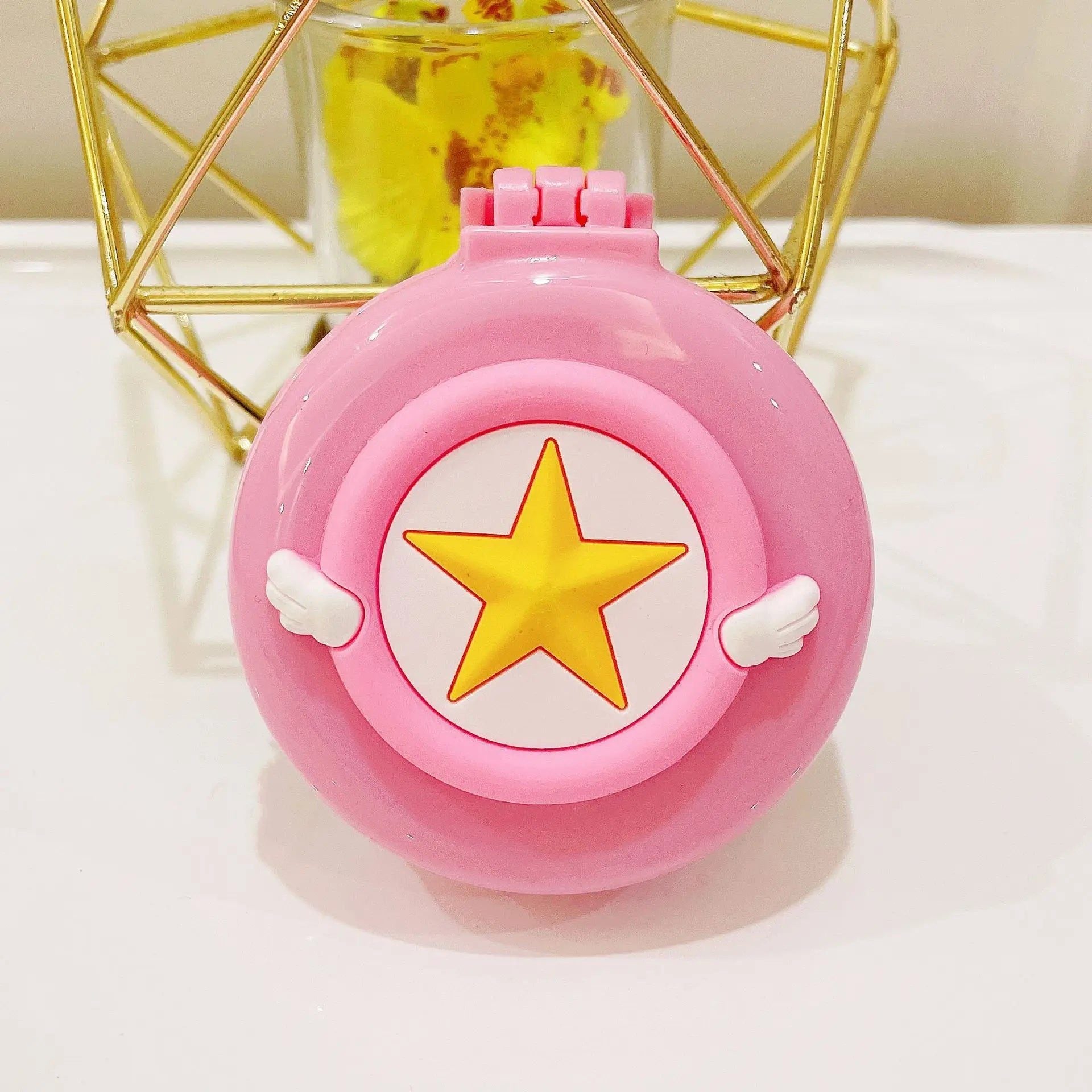 Portable Cartoon Folding Hair Brush with Mirror