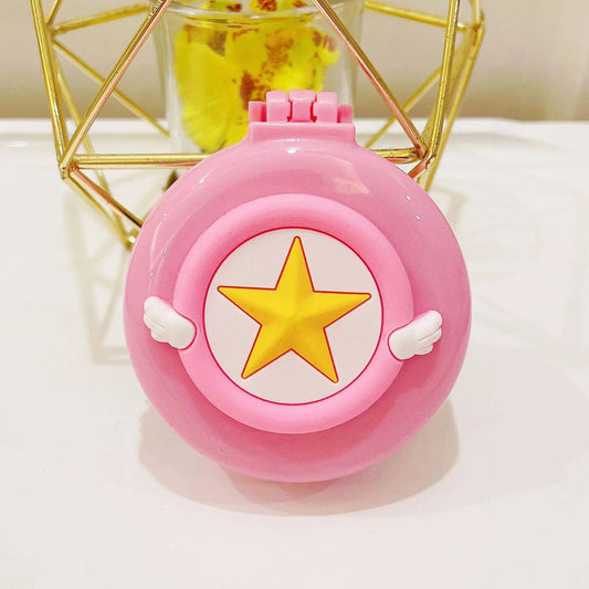 Portable Cartoon Folding Hair Brush with Mirror