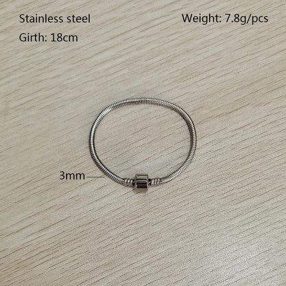 Waterproof Stainless Steel Unisex Snake Bone Bracelet