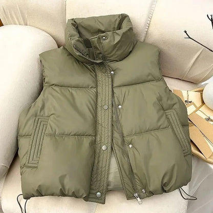 Women’s Warm Sleeveless Puffer Vest Jacket
