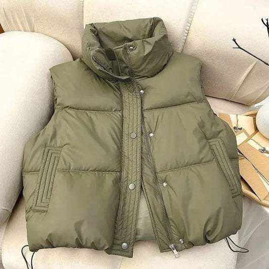 Women’s Warm Sleeveless Puffer Vest Jacket
