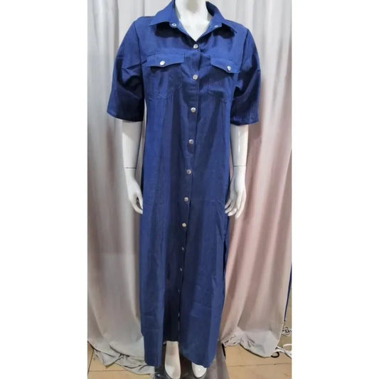 Trendy Casual Denim Shirt Dresses for Women