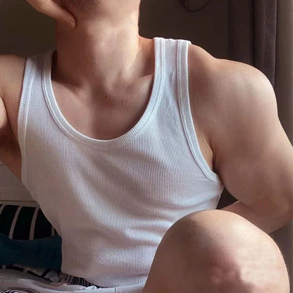 Men's Slim Fit Ribbed Tank Top