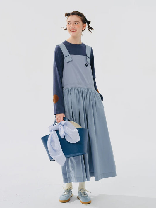 2024 Women's Cotton Letter Strap Dress