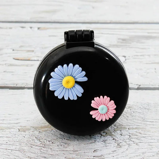 Compact Travel Hair Brush with Mirror