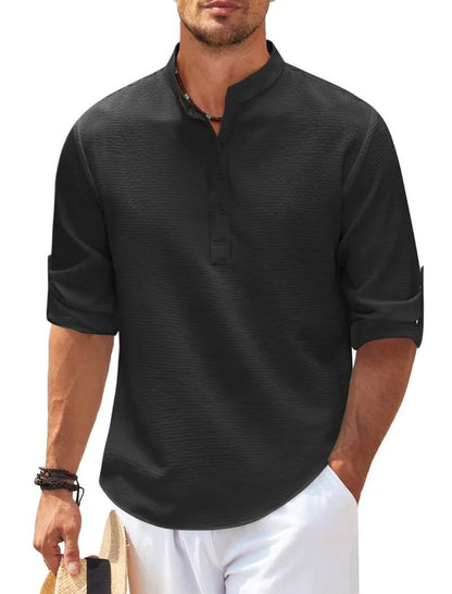 2024 Men's Casual Linen Long Sleeve Shirt