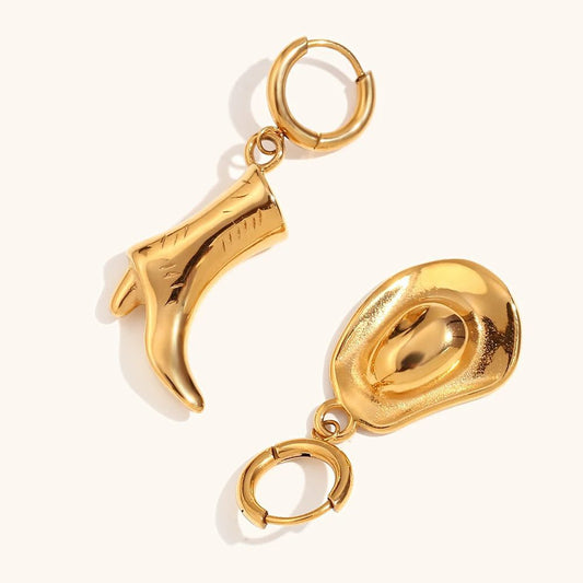 Waterproof Western Cowboy Pendant Earrings for Women