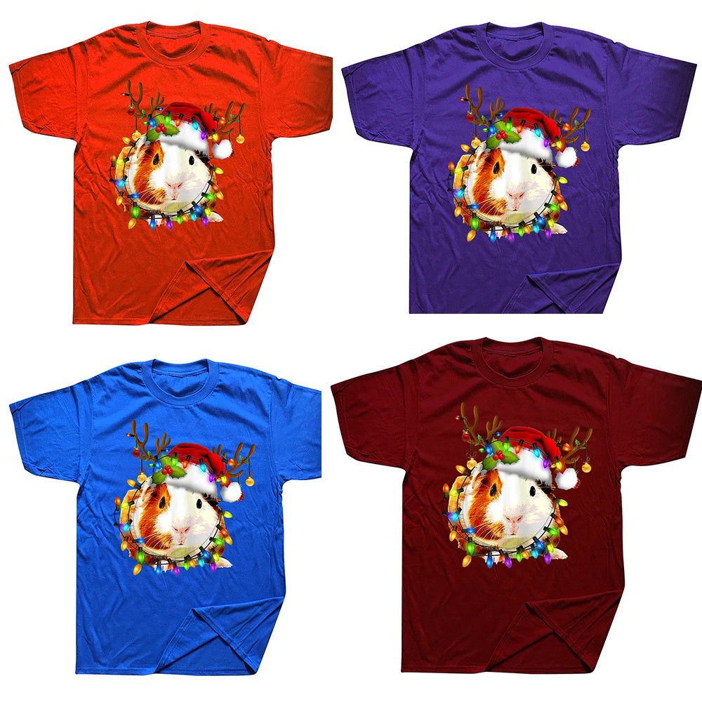 Funny Guinea Pig Christmas T-Shirt for Men