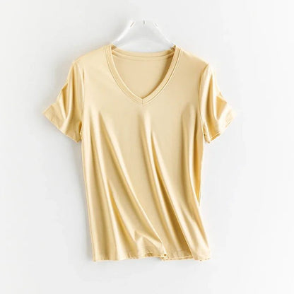 Luxury Silk Cropped T-Shirts for Women