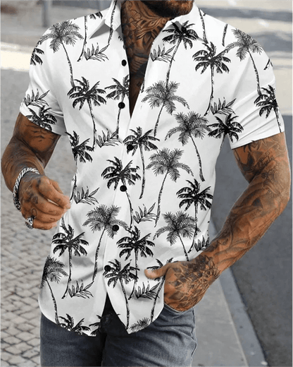 2024 Men's Color Block Hawaiian Beach Shirt