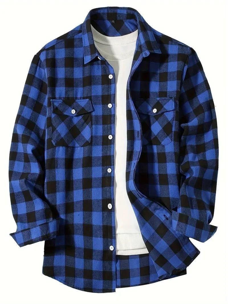 Classic Plaid Flannel Shirt for Men