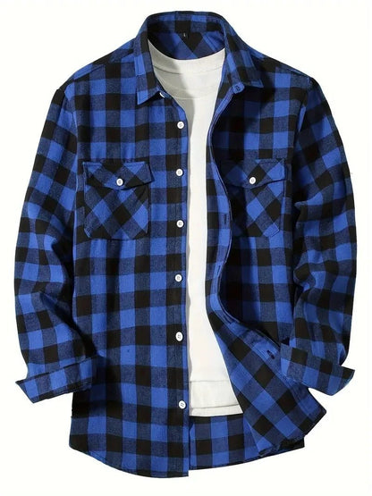 Classic Plaid Flannel Shirt for Men