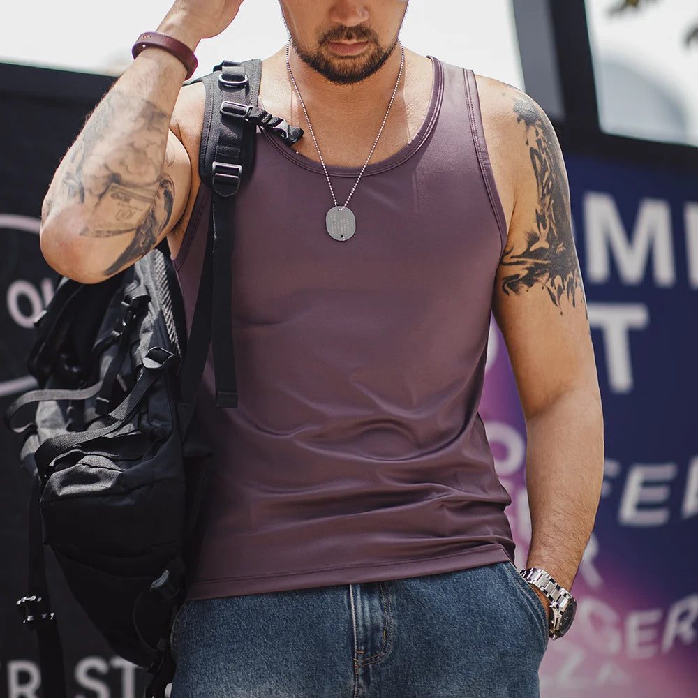 Breathable Men's Ribbed Tank Top - Summer Essential