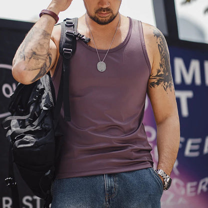 Breathable Men's Ribbed Tank Top - Summer Essential