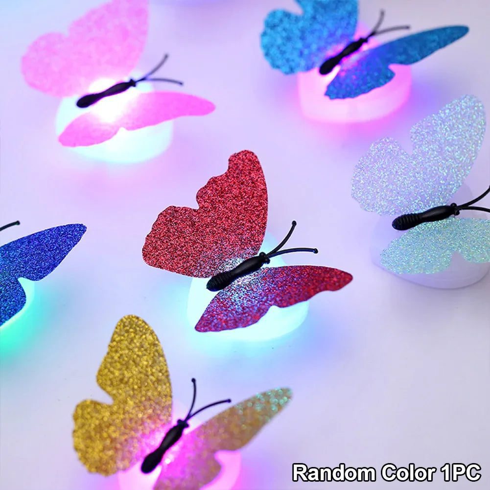 Colorful Double Layer Butterfly Wall Night Light