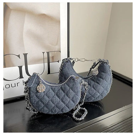 Chic Denim Crossbody Handbags for Women