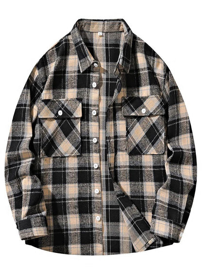 Plus Size Plaid Flannel Shirt for Men