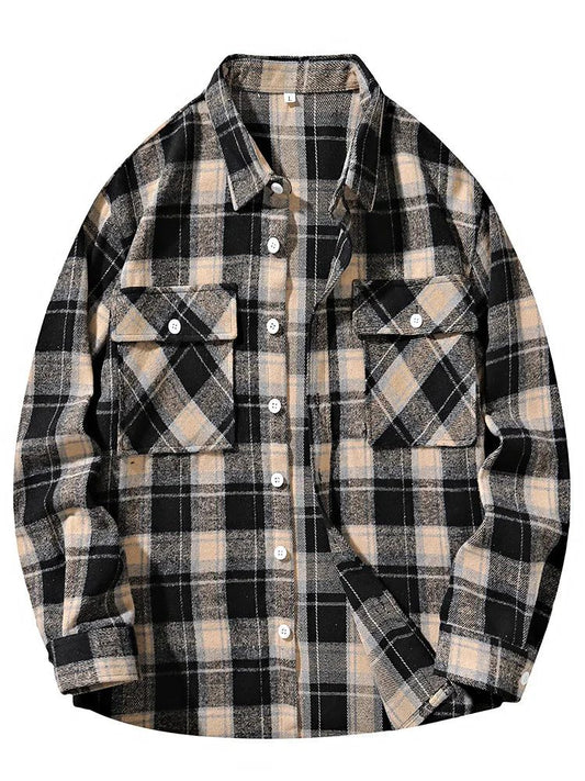 Plus Size Plaid Flannel Shirt for Men