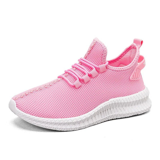 Breathable Pink Sneakers for Women, Size 35-48