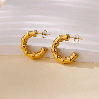 Waterproof Gold Starfish Heart Claw Earrings