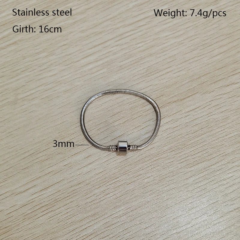 Waterproof Stainless Steel Unisex Snake Bone Bracelet