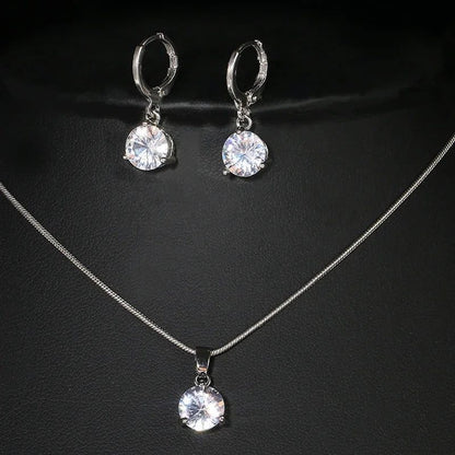 Elegant Bridal Jewelry Set: Water Drop Earrings