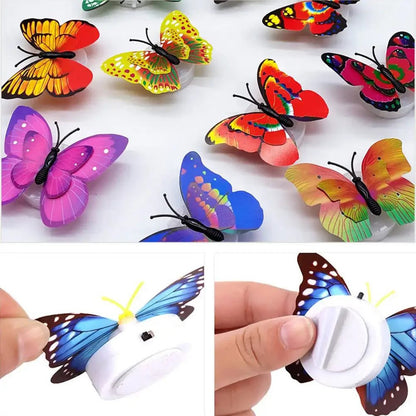 Colorful Double Layer Butterfly Wall Night Light