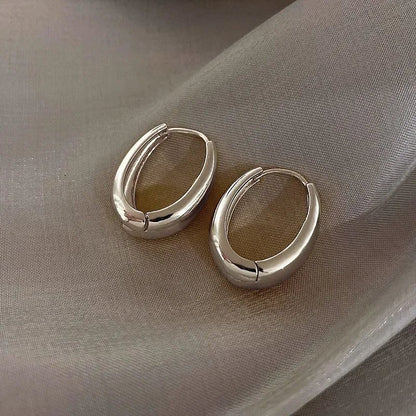 Vintage Stainless Steel Hoop Earrings for Women