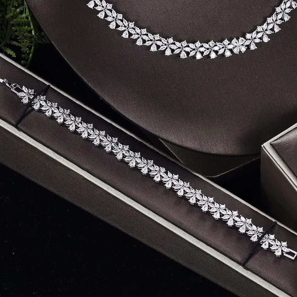 Luxury Cubic Zirconia Bridal Jewelry Set