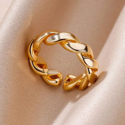 Waterproof Aesthetic Heart Gold Wedding Ring