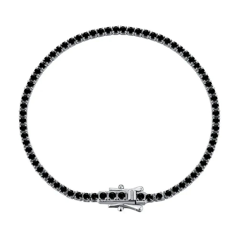 925 Sterling Silver Gemstone Tennis Chain Bracelet